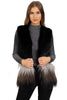 Sleeveless Two Tone Faux Fur Gilet