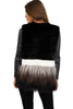 Sleeveless Two Tone Faux Fur Gilet