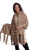 Soft Faux Fur Shawl Poncho