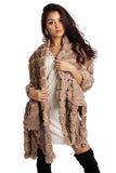 Soft Faux Fur Shawl Poncho IN CAMEL