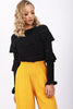 Soft Stretch Cotton Jersey Ruffle Jumper Top