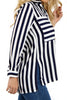 Stripe Side Split Blouse Shirt