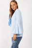 V Neck Ruffle Sleeves Flare Blouse Top