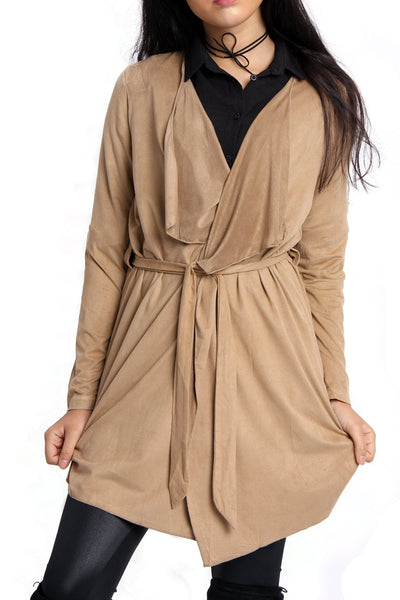 Suede waterfall sales jacket uk