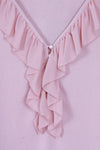 Waterfall Ruffle Detail Front Oversized Floaty Maxi Dress