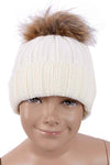 KID Detachable Faux Fur Bobble Pom Pom Hat