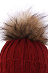 KID Detachable Fur Bobble Pom Pom Hat