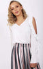 Cold Shoulder Ruffle Detail Blouse Top