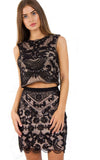 Sequin Embellished Cocktail Party Co-Ord Two Piece Set