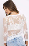 white net mesh cardigan 