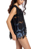 Fringe Faux Suede Crochet Top Tassel