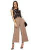 Full Length Thick Elasticated High Waist Pleated Culotte Trouser