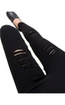 High Waist Super Stretch Rip Skinny Jeggings With Pockets